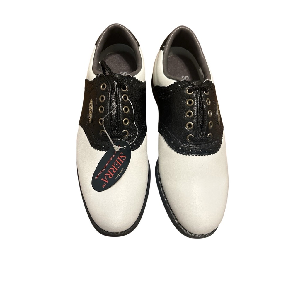 FootJoy Golf Shoes Women's 6 M SoftJoy Sierra 98709 White & Black Spikes Not Inc